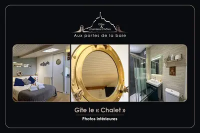 Salle de bains dans l'établissement Aux portes de la baie - Vessey