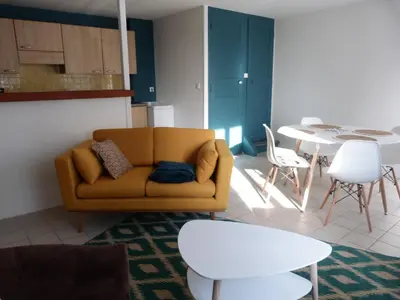 Coin salon dans l'établissement Gîte la presqu'ile