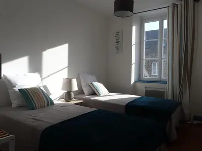Un ou plusieurs lits dans un hébergement de l'établissement Gîte la presqu'ile