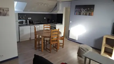 Cuisine ou kitchenette dans l'établissement Chez Jo et Anne-Marie