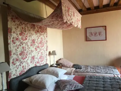 Un ou plusieurs lits dans un hébergement de l'établissement MANOIR de la RIVIERE