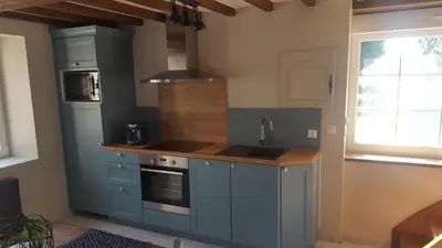 Cuisine ou kitchenette dans l'établissement Douceur du D-Day sites historiques du Débarquement