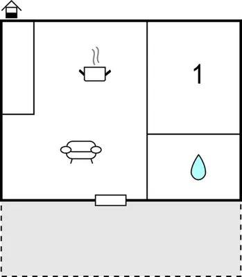 Plan de l'établissement Beautiful Apartment In Sainteny