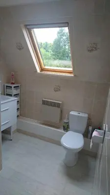 Salle de bains dans l'établissement Gîte chez Lili