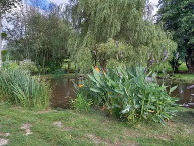 Jardin de l'établissement La Gasteboisiere with swimming pool and games room
