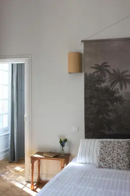 Un ou plusieurs lits dans un hébergement de l'établissement Chambres d'Hôtes Château de Martragny
