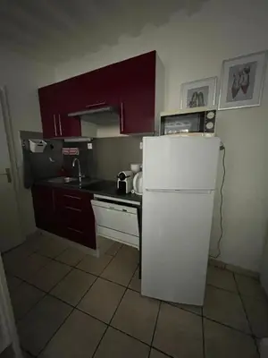 Cuisine ou kitchenette dans l'établissement Parvis de la cathédrale de Bayeux vue directe