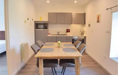 Cuisine ou kitchenette dans l'établissement 1 Bedroom Cozy Apartment In Sainteny