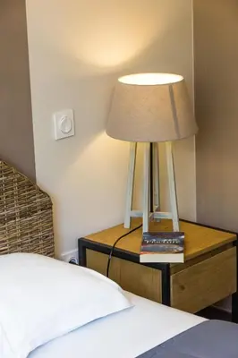 Un ou plusieurs lits dans un hébergement de l'établissement Hôtel Les Pieux En Cotentin