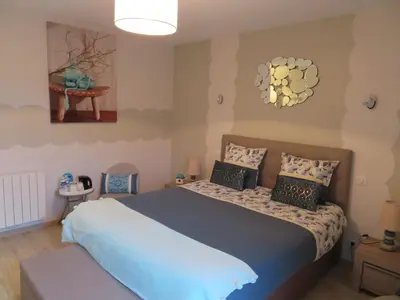 Un ou plusieurs lits dans un hébergement de l'établissement Chambres d'Hotes La Maison Neuve
