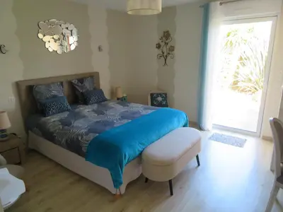 Un ou plusieurs lits dans un hébergement de l'établissement Chambres d'Hotes La Maison Neuve