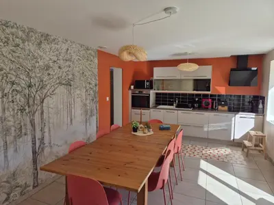 Cuisine ou kitchenette dans l'établissement Les Gîtes d'Herquetot -