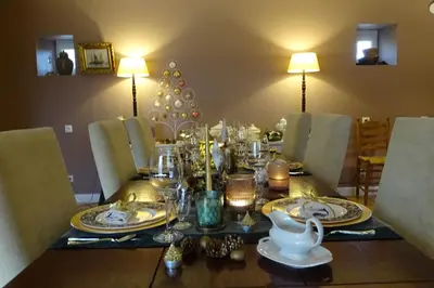 Coin salon dans l'établissement Manoir de Turqueville les Quatre Etoiles