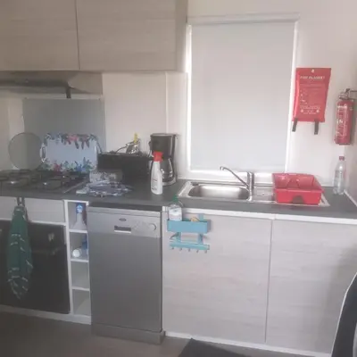 Cuisine ou kitchenette dans l'établissement Domaine