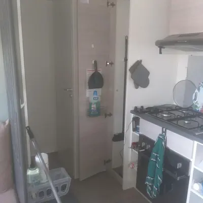 Cuisine ou kitchenette dans l'établissement Domaine