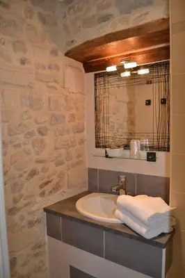 Salle de bains dans l'établissement Hotel Reine Mathilde