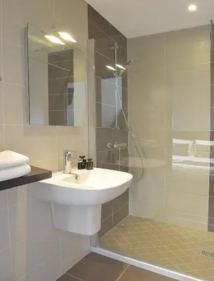 Salle de bains dans l'établissement Hotel Reine Mathilde