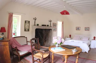 Un ou plusieurs lits dans un hébergement de l'établissement Chateau de Flottemanville