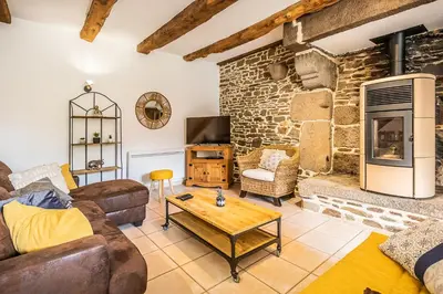 Coin salon dans l'établissement Les prairies du Mont - Le gite de La Chapelle