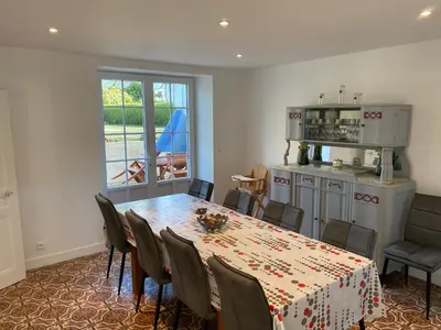 Cuisine ou kitchenette dans l'établissement La Barberie à Saint-Marcouf