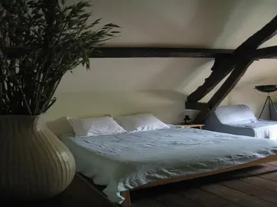 Un ou plusieurs lits dans un hébergement de l'établissement Holiday Home in Ceaucé near Mont Saint Michel