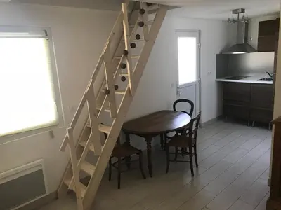 Cuisine ou kitchenette dans l'établissement Accès direct mer. Plage du Débarquement