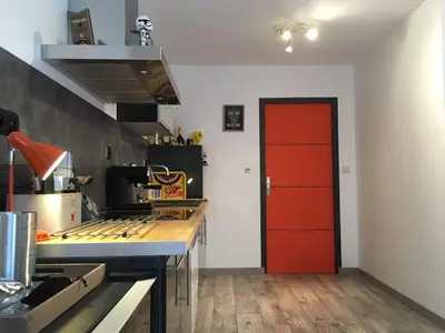 Cuisine ou kitchenette dans l'établissement Cosy Flat Cherbourg