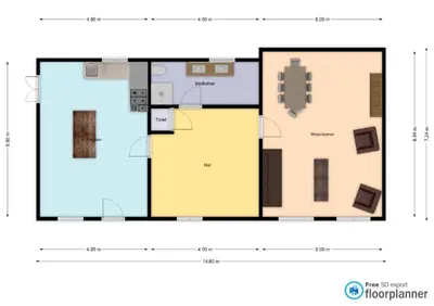 Plan de l'établissement Gite Rouge and la Ferme Blanche