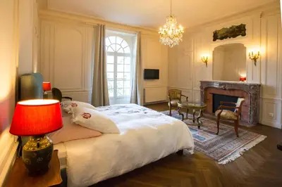 Un ou plusieurs lits dans un hébergement de l'établissement Chateau des Monts