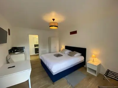Un ou plusieurs lits dans un hébergement de l'établissement B&B de Saint Come de Fresné