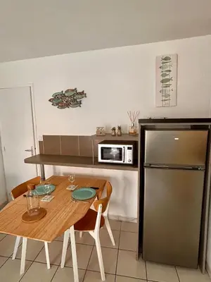 Cuisine ou kitchenette dans l'établissement Très proche Granville Résidence Midship