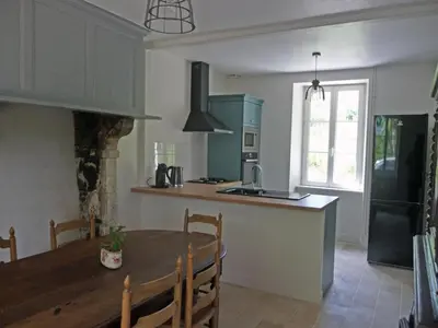 Cuisine ou kitchenette dans l'établissement L'ancien Presbytère de Sébeville