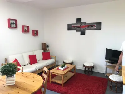 Coin salon dans l'établissement APPT 1.5KM PLAGES DU DÉBARQUEMENT