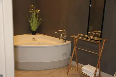 Salle de bains dans l'établissement LOGIS DU GRAND PIN