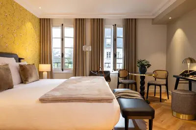 Un ou plusieurs lits dans un hébergement de l'établissement Château Saint Gilles - Bayeux