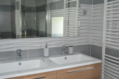Salle de bains dans l'établissement Les vergers