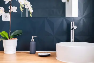 Salle de bains dans l'établissement Villa St Laurent - Bel appartement refait à neuf à 50 m de la Plage