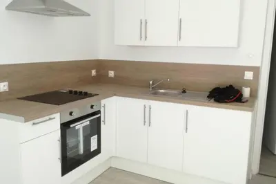 Cuisine ou kitchenette dans l'établissement CHE F3 gauche Terrasse jardin barbecue hypercentre wifi