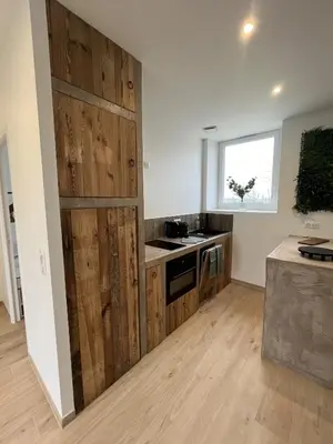Cuisine ou kitchenette dans l'établissement Domaine du Grand Caugy