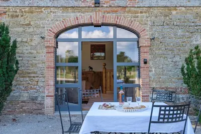 Terrasse ou espace extérieur de l'établissement Le Domaine de Ravenoville - Pierres d'Histoire