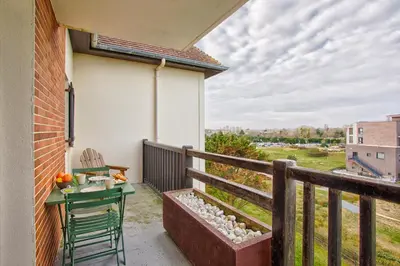 Balcon ou terrasse dans l'établissement Plage Cabourg 7bis