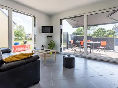 Coin salon dans l'établissement Holiday Home Chalmeignes by Interhome