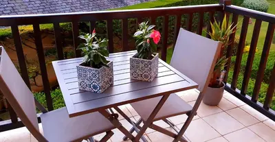 Balcon ou terrasse dans l'établissement Résidence Front de mer Cabourg - Accès direct plage