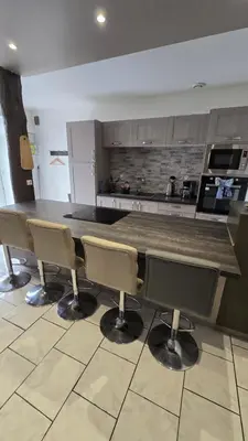 Cuisine ou kitchenette dans l'établissement Le Goeland