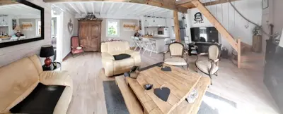 Plan de l'établissement Maison charmante à Colleville-Montgomery avec jardin clos