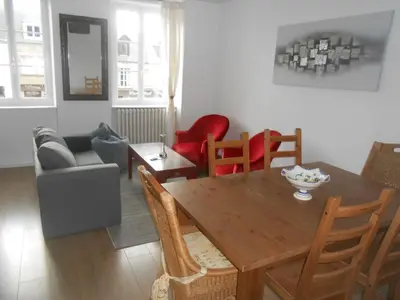 Coin salon dans l'établissement Maison centre bourg Port-Bail