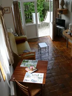 Coin salon dans l'établissement Gîte Sourdeval