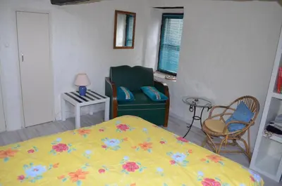 Un ou plusieurs lits dans un hébergement de l'établissement Appartement vue mer Granville