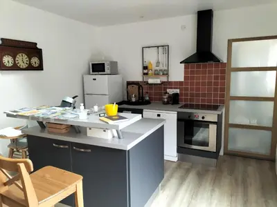Cuisine ou kitchenette dans l'établissement Bienvenue chez Philippe et Pascale