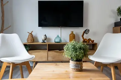 Télévision ou salle de divertissement dans l'établissement Charmant appartement 4 personnes en centre-ville